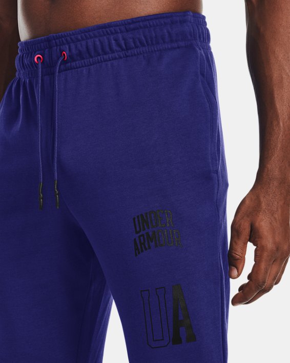 Pantalon de jogging UA Rival Terry Collegiate pour homme, Blue, pdpMainDesktop image number 3